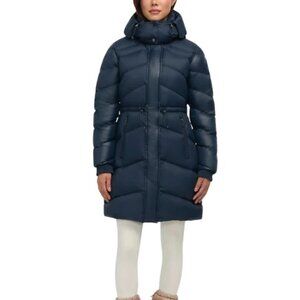 Pajar Canada Mid-Length Quilted Puffer Hood Women's Large Navy New with Tag